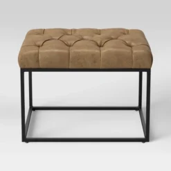Trubeck Tufted Metal Base Ottoman Faux Leather - Threshold™ 8 Trubeck Tufted Metal Base Ottoman Faux Leather - Threshold™ -Home Deals Store GUEST 0509fa7b e089 4af0 8df0 830bc533e45b