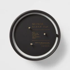 15oz Ceramic Jar 3-Wick Black Label Ginger Black Tea Candle - Threshold™ -Home Deals Store GUEST 101513e9 4210 4604 bdb9 03938613d90c