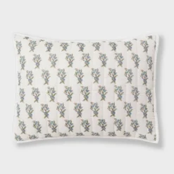 Voile Woodblock Printed Quilt Sham Ivory - Threshold™ -Home Deals Store GUEST 18e7d34d e9d5 44c9 a257 784633d28fac