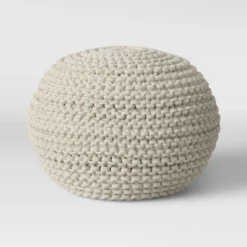 Cloverly Chunky Knit Pouf - Threshold™ -Home Deals Store GUEST 298c80e6 7902 4452 b21d 0b330077374e