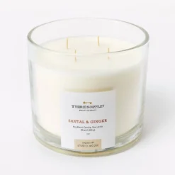 Clear Glass Santal & Ginger Candle White - Threshold™ Designed With Studio McGee -Home Deals Store GUEST 3a24b0c4 c23b 4e1c b8e0 2304d4a02cb7