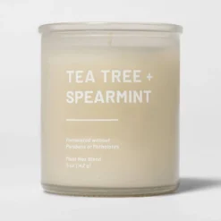Glass Jar Tea Tree And Spearmint Candle Beige - Threshold™ -Home Deals Store GUEST 44b883d8 baee 4787 a74c 3d32a16e8b4f