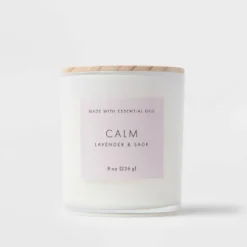 Wood Lidded Glass Wellness Calm Candle - Threshold™ 7 Wood Lidded Glass Wellness Calm Candle - Threshold™ -Home Deals Store GUEST 518451c6 213f 4303 ad48 fec583907229