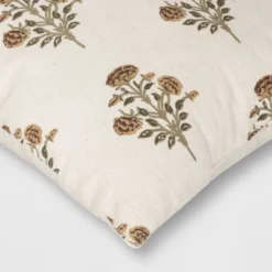 Block Print Floral Square Throw Pillow - Threshold™ -Home Deals Store GUEST 57e91232 2ec8 444c 891d 5a29c5eb3bd7