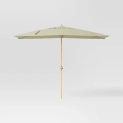 10'x6' Rectangular Market Patio Umbrella - Light Wood Pole - Threshold™ -Home Deals Store GUEST 5fb33983 be50 4af3 8602 ec3479445938