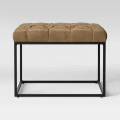 Trubeck Tufted Metal Base Ottoman Faux Leather - Threshold™ 10 Trubeck Tufted Metal Base Ottoman Faux Leather - Threshold™ -Home Deals Store GUEST 6157a7ff 1bf7 44e1 b846 3ae5cf7f4815