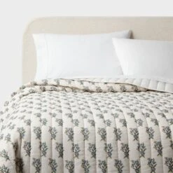 Voile Woodblock Printed Quilt Ivory - Threshold™ -Home Deals Store GUEST 6c09ead2 dfb1 46be bf31 3922aa8b5dff