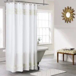 Macramé Fringe Shower Curtain Cream - Threshold™ -Home Deals Store GUEST 7eeb8034 7f1e 476c bc36 6fe107c3a630