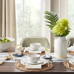 16pc Porcelain Beaded Rim Dinnerware Set White - Threshold™ 5 16pc Porcelain Beaded Rim Dinnerware Set White - Threshold™ -Home Deals Store GUEST 81517997 f58c 4b61 b851 e254615c0e6f
