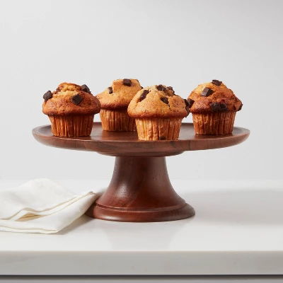 12" Wood Tall Cake Stand - Threshold™ 1 12" Wood Tall Cake Stand - Threshold™