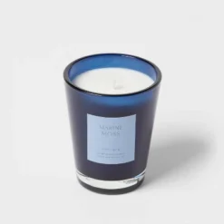 Colored Vase Glass With Dustcover Marine Moss Candle Blue - Threshold™ -Home Deals Store GUEST 92ed5d27 7850 40ae bc3d 182e0d599d8a