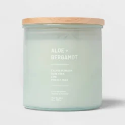 Glass Jar Aloe And Bergamot Candle Green - Threshold™ -Home Deals Store GUEST 9e0c4894 3c8b 4edb 8151 c9146810ec29