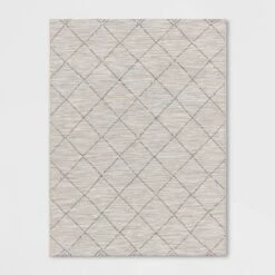 Mira Geometric Diamond Indoor/Outdoor Rug Cream - Threshold™ -Home Deals Store GUEST 9efef2e1 782b 477d a56d 2f1603a4d887