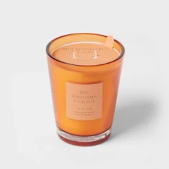 Colored Vase Glass With Dustcover Mandarin & Guava Candle Orange - Threshold™ 12 Colored Vase Glass With Dustcover Mandarin & Guava Candle Orange - Threshold™ -Home Deals Store GUEST 9f988ff2 f7e8 43cd b34a c5d7f14ae156
