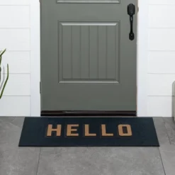 1'7.5"x3'11" 'Hello' Doormat Black/Tan - Threshold™ 7 1'7.5"x3'11" 'Hello' Doormat Black/Tan - Threshold™ -Home Deals Store GUEST a27f9ca5 14a7 4fc2 8728 28e6d1b52f17