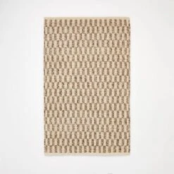 Checkered Stripe Rug Brown - Threshold™ Designed With Studio McGee -Home Deals Store GUEST b2864ce6 6869 48dc 80bf 0c1c5704bc0f