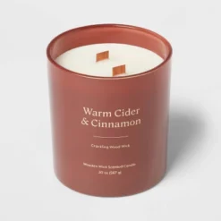 20oz Glass Woodwick Warm Cider & Cinnamon Candle - Threshold™ -Home Deals Store GUEST b7dc905f 063c 41e1 a717 5c6e568b7ff6