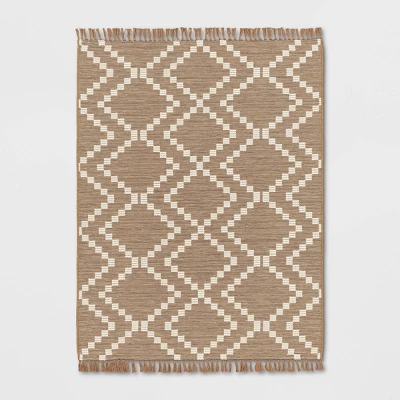 Check Diamonds Outdoor Rug Tan - Threshold™ 4 Check Diamonds Outdoor Rug Tan - Threshold™ - Image 4