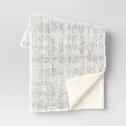 Tipped Snow Leopard Faux Fur Reversible Throw Blanket - Threshold™ -Home Deals Store GUEST c303768f cfca 4ae0 bbca c059d0efc6f0