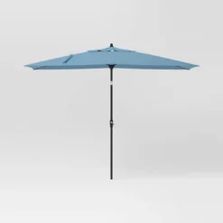 10'x6' Rectangular Market Patio Umbrella - Light Wood Pole - Threshold™ -Home Deals Store GUEST c46bc4f9 3f32 402d 915a b7c729e3726b