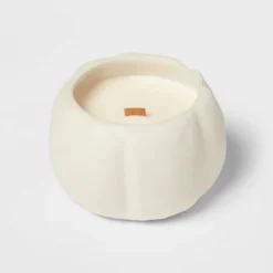 12oz Brushed Abstract Pumpkin Ceramic With Woodwick And Dustcover Dried Leaves + Hickory Candle - Threshold™ 6 12oz Brushed Abstract Pumpkin Ceramic With Woodwick And Dustcover Dried Leaves + Hickory Candle - Threshold™ -Home Deals Store GUEST ca336cab 30a9 4816 a86c a9481933e877
