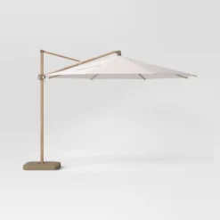 11'x11' Offset Patio Umbrella - Light Wood Pole - Threshold™ -Home Deals Store GUEST d7b30535 8f96 400e a9ef c247067c3f11