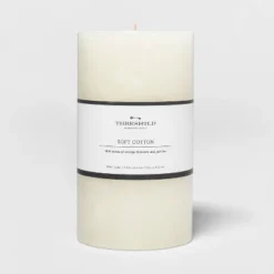 Pillar Candle Soft Cotton White - Threshold™ -Home Deals Store GUEST e33e65cc 6e9c 4c2e 826e d6c186eac650