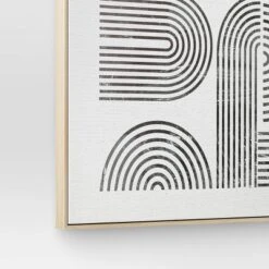 45" X 55" Line Art I Framed Kraft Wall Canvas - Threshold™ -Home Deals Store GUEST e4499747 11ac 48ec bdf9 19d39f85fafe