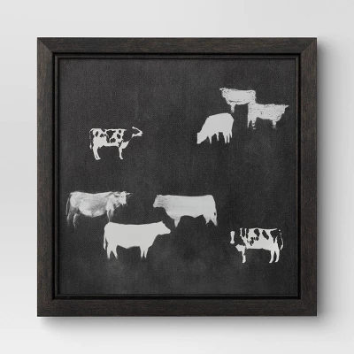(Set Of 2) 12" X 12" Cow Collection II Framed Wall Canvases - Threshold™ 3 (Set Of 2) 12" X 12" Cow Collection II Framed Wall Canvases - Threshold™ - Image 3