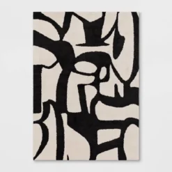Abstract Inkblot Rug Black/White - Threshold™ 7 Abstract Inkblot Rug Black/White - Threshold™ -Home Deals Store GUEST f515f58c 4fc4 473d 8b9e f1ee81b22a0b