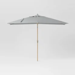 10'x6' Rectangular Market Patio Umbrella - Light Wood Pole - Threshold™ -Home Deals Store GUEST f5207d19 b112 42c3 9b2a 2cb4b691976e