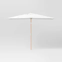 10'x6' Rectangular Market Patio Umbrella - Light Wood Pole - Threshold™ -Home Deals Store GUEST f54a3077 f1a5 43a3 a82f 09bba8e9f5d4