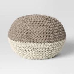 Cloverly Chunky Knit Pouf - Threshold™ -Home Deals Store GUEST fb49b17f db39 4956 a41c 9ae43383d562
