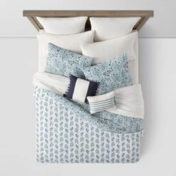 12pc Reversible Paisley Print Comforter & Sheets Set Blue/Dark Teal Blue - Threshold™ -Home Deals Store GUEST fe253a34 1700 4fed 8295 3a12639e7b99